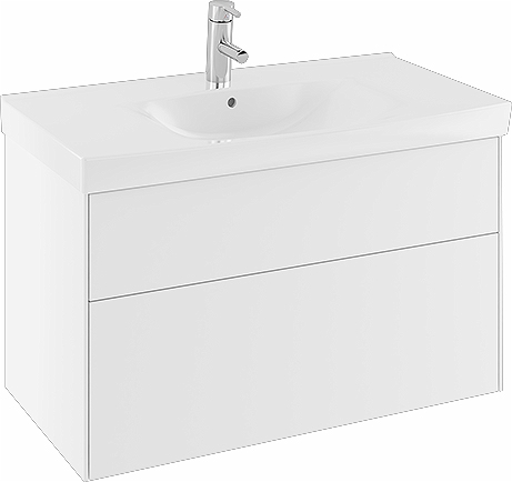 42560 IFO Sense тумба для умывальника с двумя ящиками, W = 900 мм, W1 = 922 мм, шпон черного дуба - Вид №8