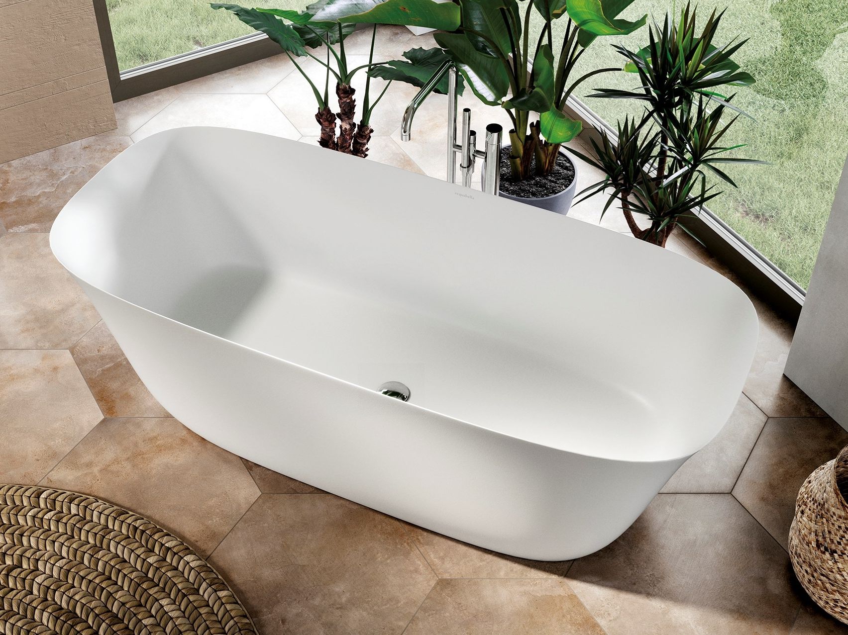 Овальная ванна в центре комнаты в Долотеке© Acquabella Acquawhite ARCH-00026960 - Вид №1