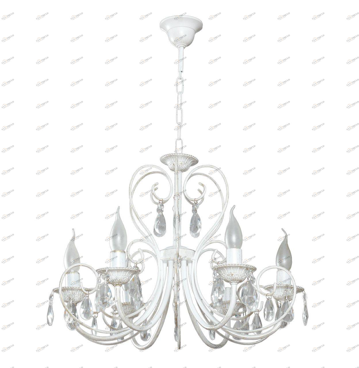 Люстра дизайнерская Daring белая 10055-6L SUPERNW СВЕЧИ 056823 Белый 