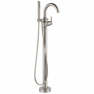 T4759-SSFL Напольная накладка для ванны с одной ручкой и ручным душем Delta Faucet Delta Нержавеющая сталь