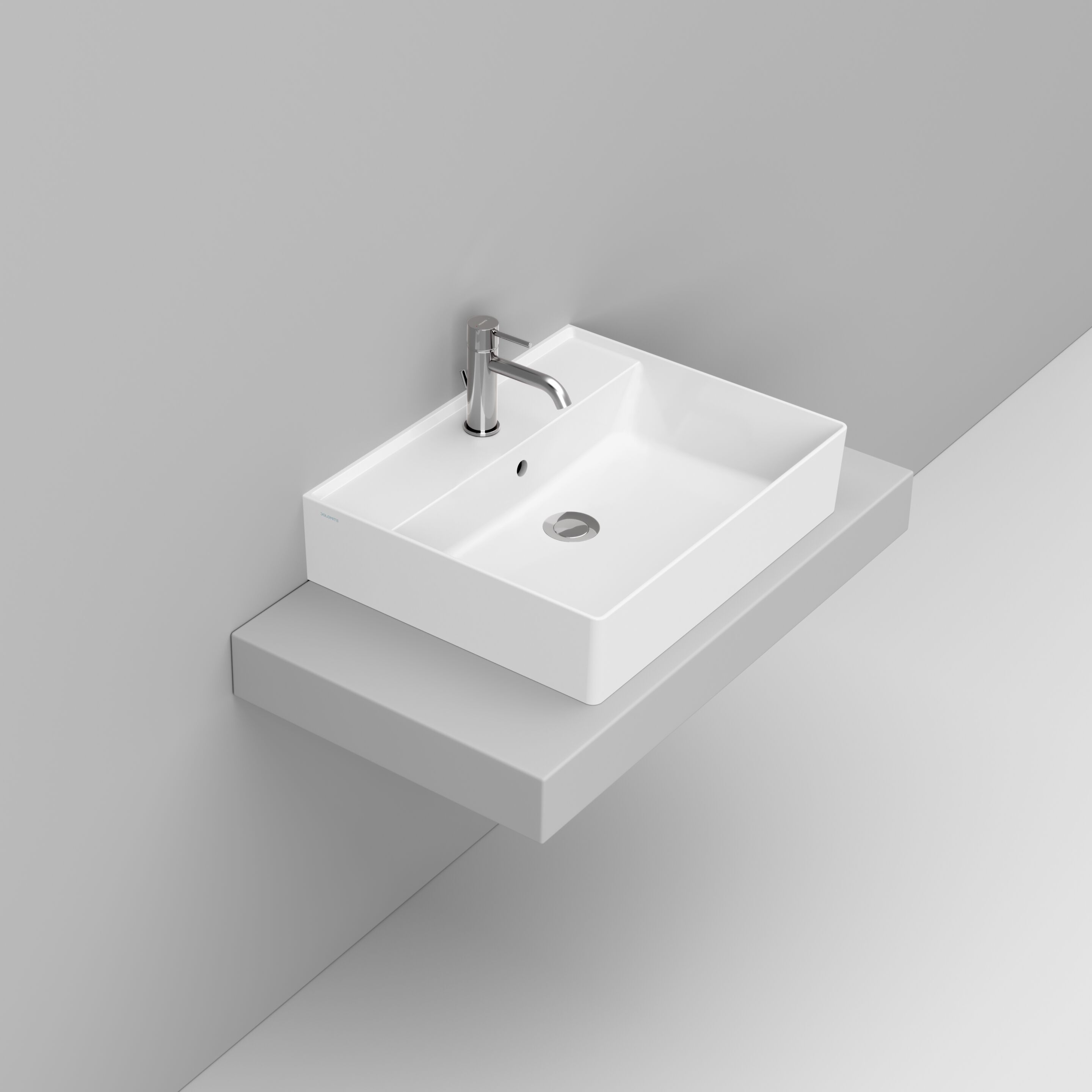 Керамическая раковина с одной столешницей с переливом Ceramica Dolomite несколько ARCH-00004077 - Вид №8