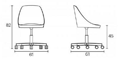 ENEA Офисный стул из дуба с 5-ю спицами и встроенной подушкой Kaiak sun-id-1403958 - Вид №2