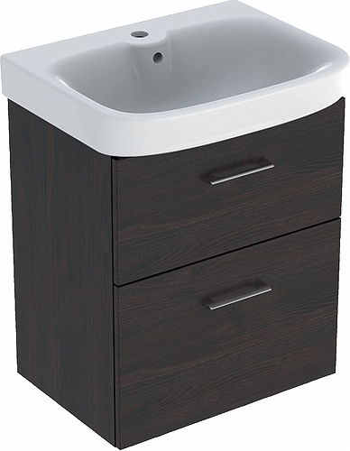 9616721001 Комплект умывальника IDO Glow Square с основанием для умывальника, с двумя ящиками, Ш = 600 мм, Ш1 = 600 мм, Т = 377, белый  - Вид №4