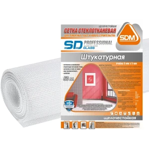 Сетка стеклотканевая штукатурная 5x5 SD-Glass 65 г/м² 1x50 м