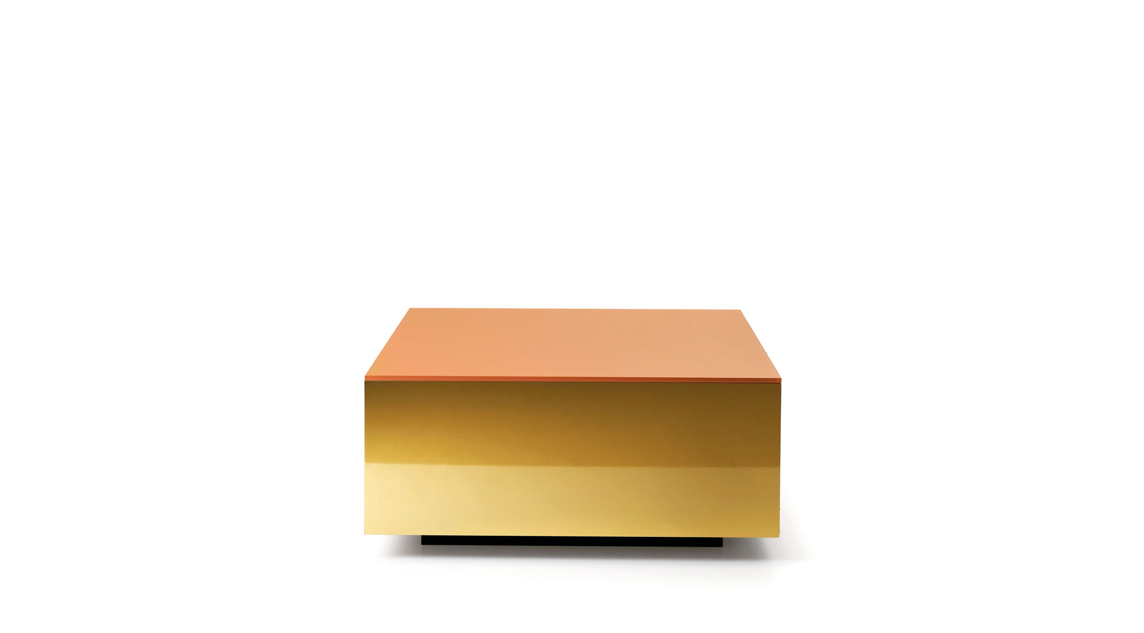 Квадратный низкий журнальный столик из зеркального стекла Quinti Sedute MIRROR ARCH-00009082 - Вид №1