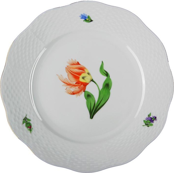 55844 Herend Тарелка суповая 24см "Китти" (оранжевая) Фарфор 