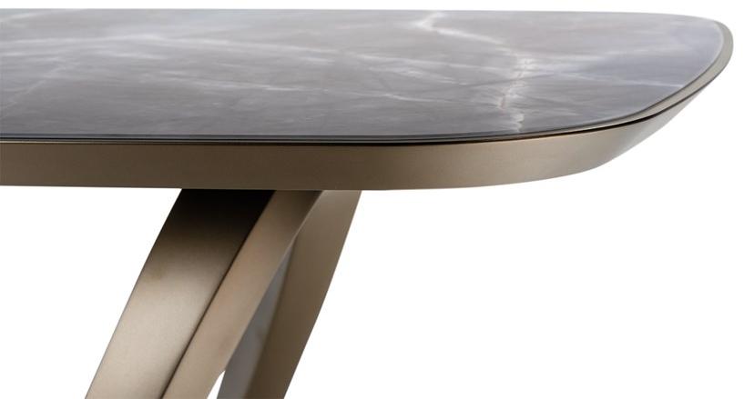 Reflex Прямоугольный обеденный стол с фаской из мраморного стекла Pininfarina home design sun-id-1441467 - Вид №2