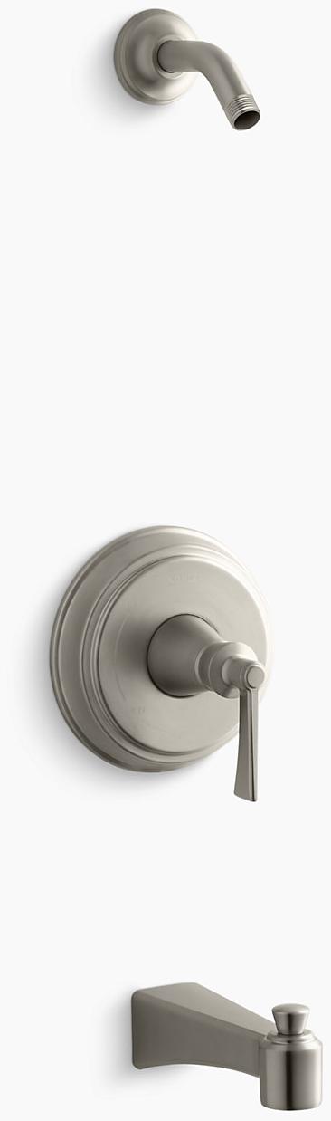 KOHLER Клапан для ванны и душа Archer Rite-Temp с рычажной ручкой и изливом, без насадки для душа K-TLS11077-4-BN 