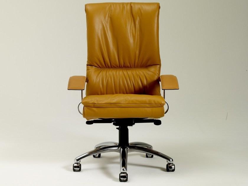 i 4 Mariani Кожаное кресло руководителя с регулируемой высотой на колесиках Lux sun-id-1366089 - Вид №3