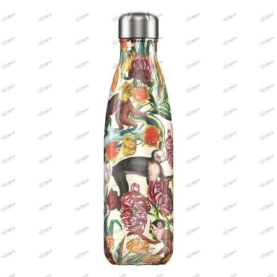 Термос 500 мл розовый Tropical Monkey CHILLY'S BOTTLES ДИЗАЙНЕРСКИЕ 00-3948034 Розовый 