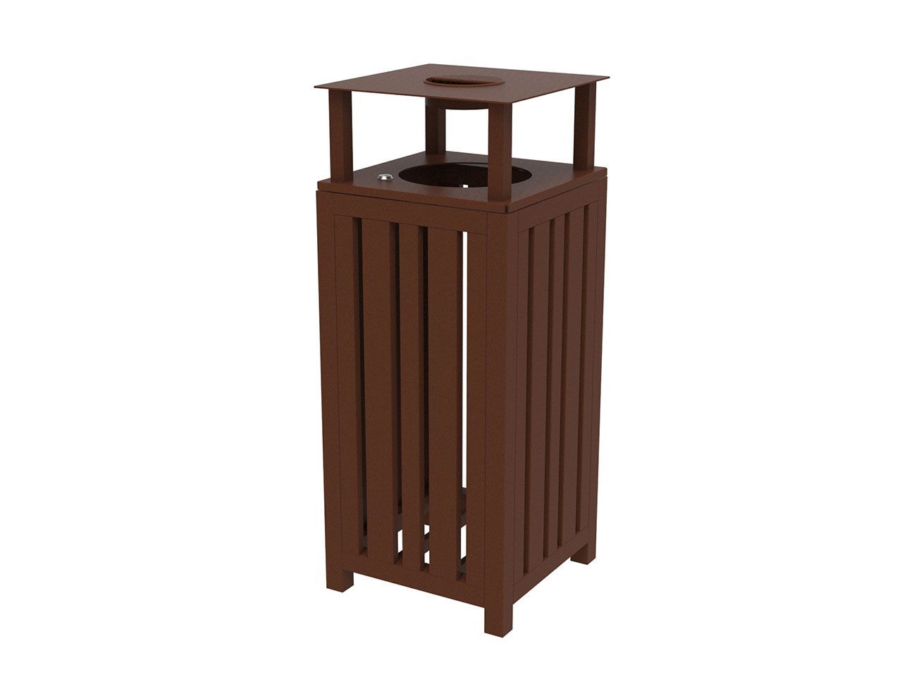 Оцинкованная стальная корзина для мусора с пепельницей Lazzari Braies ARCH-00120237 - Вид №6