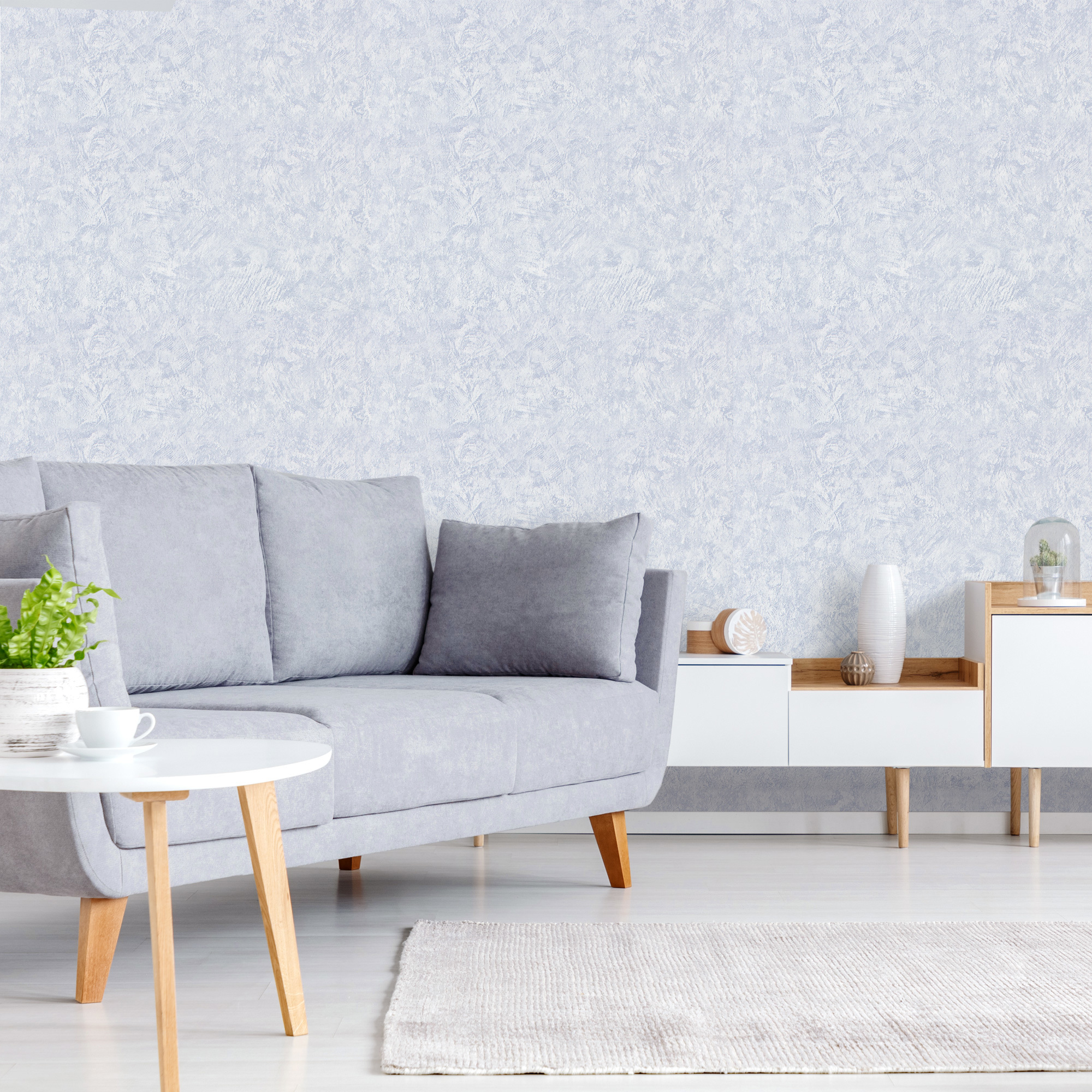 Santreyd Обои бумажные с голубым абстрактным рисунком для гостиной и спальни 84659729 STLM-0053471 - Вид №4