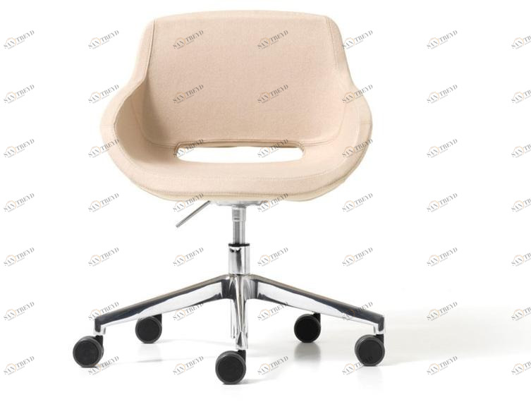 Diemme Мягкое офисное кресло с 5 спицами и колесами из ткани Clea plus sun-id-1399337