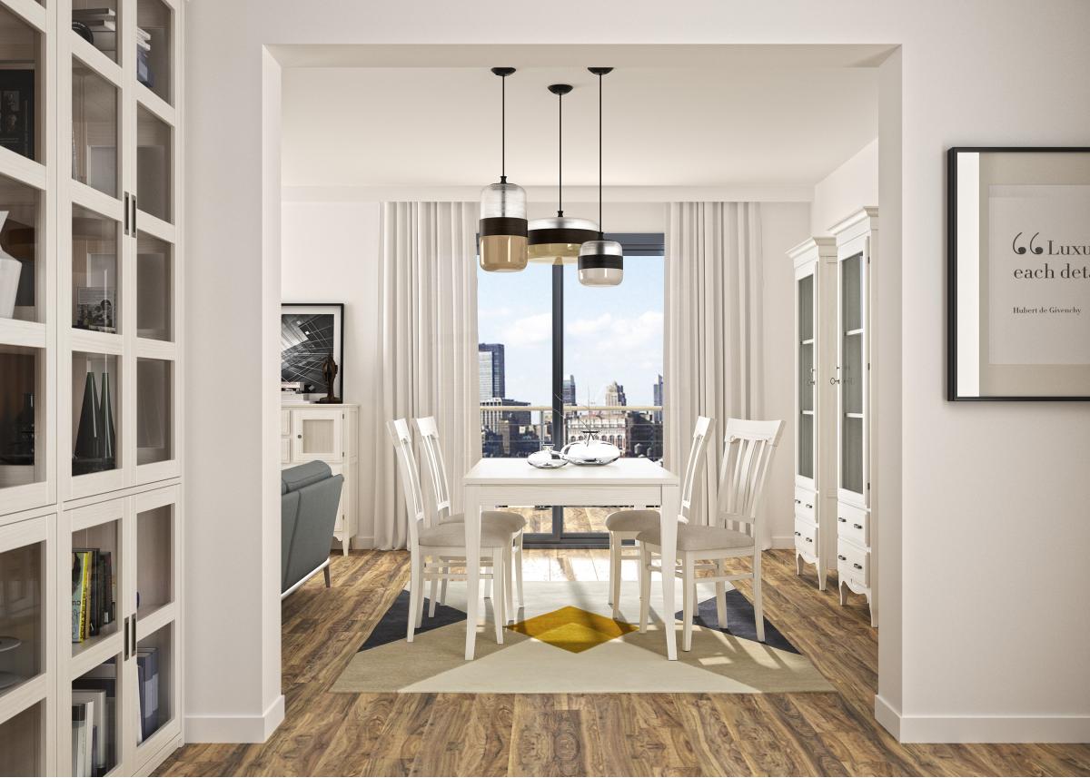 090689 Прямоугольный стол 140 вогнутые ножки Grupo Seys Fontana Santreyd - Вид №1