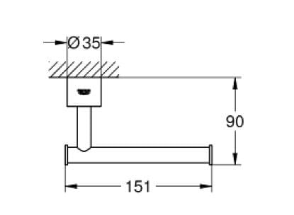 Металлический держатель рулона Grohe Атриум ARCH-00098556 - Вид №5