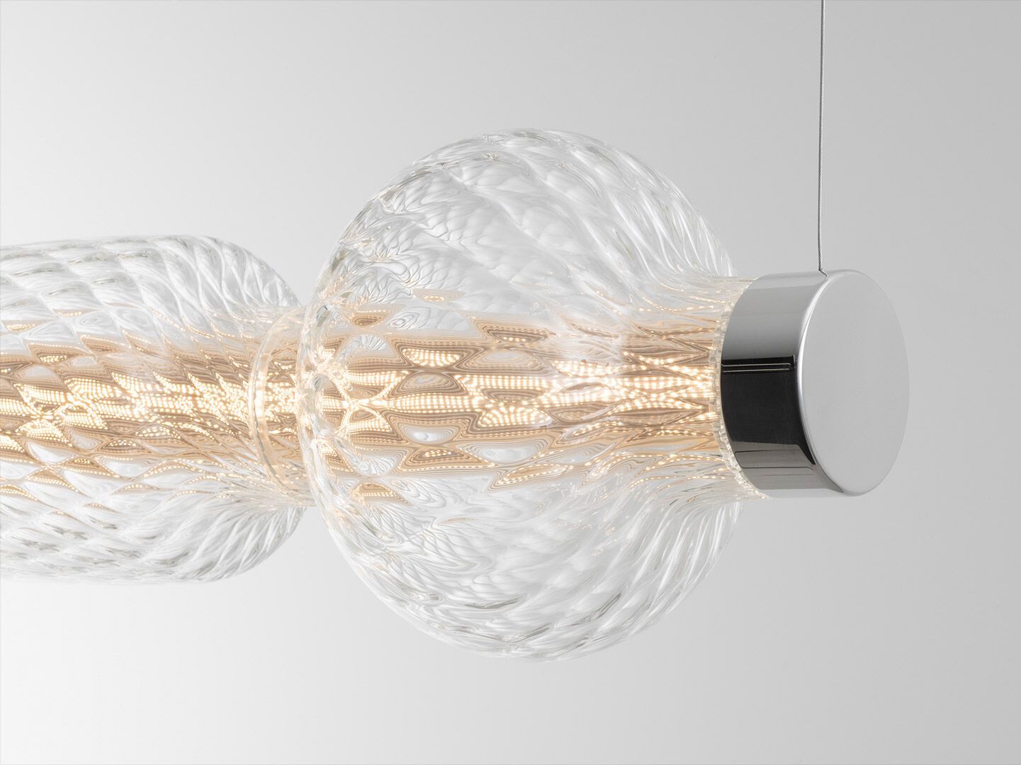 Стеклянный светодиодный подвесной светильник Artemide ALAMBICCO HORIZONTAL ARCH-00080952 - Вид №2