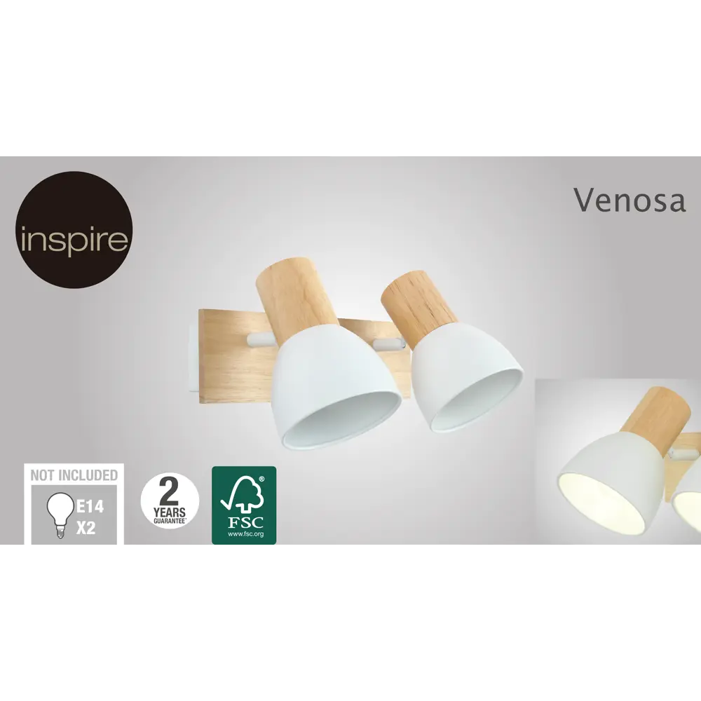 Поворотный спот Inspire Venosa с двумя лампами - скандинавский стиль освещения 82549871 STLM-0029606 - Вид №4