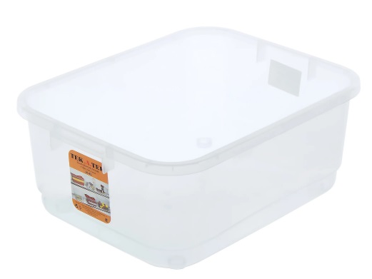 kont1-1 Контейнер бытовой 16,5 L. 420х320х165 (прозрачный) Цветочная коллекция 