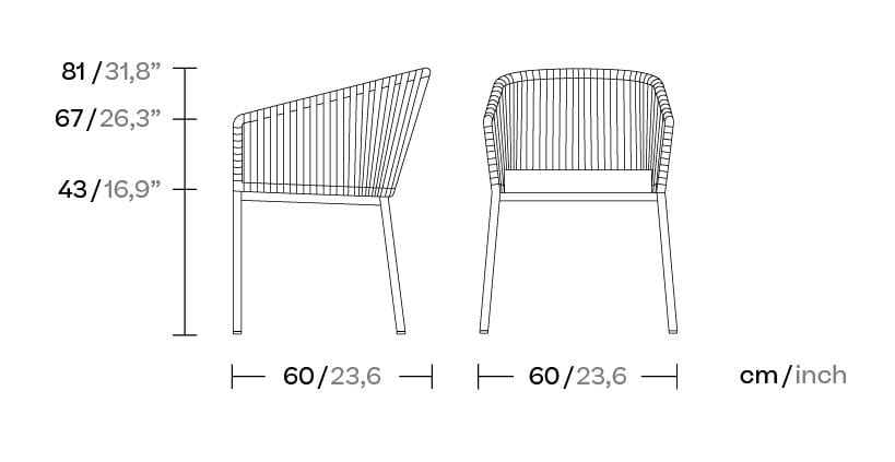 Тканевый садовый стул с подлокотниками Kettal Grand Bitta ARCH-00078327 - Вид №3