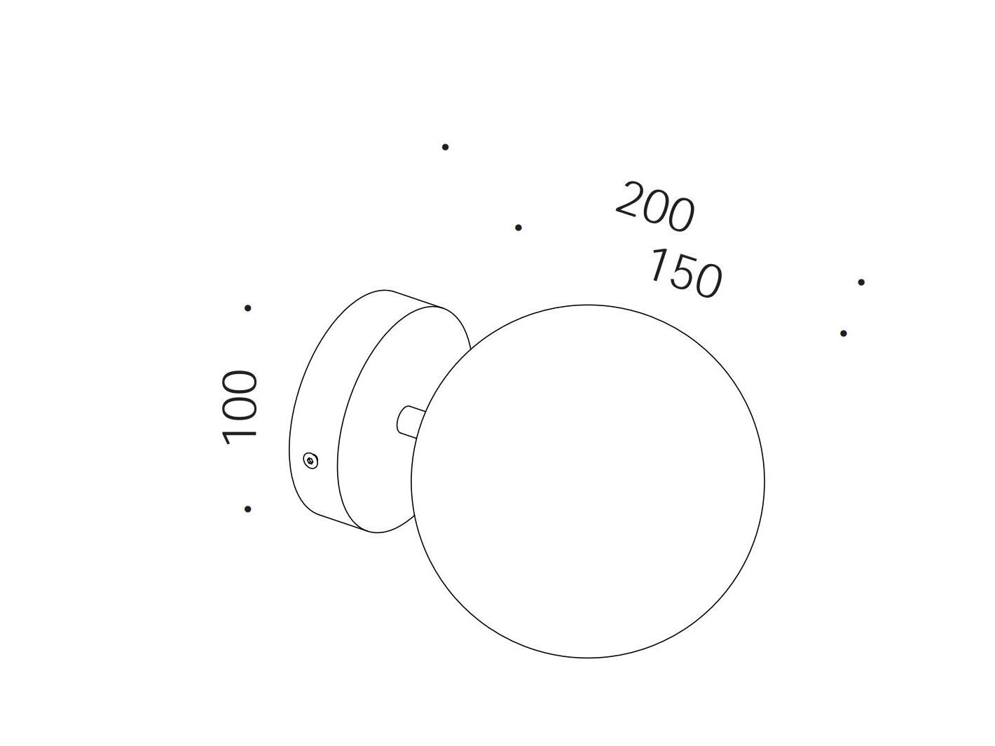 Латунный светодиодный настенный светильник Renzo Serafini сфера ARCH-00034330 - Вид №4