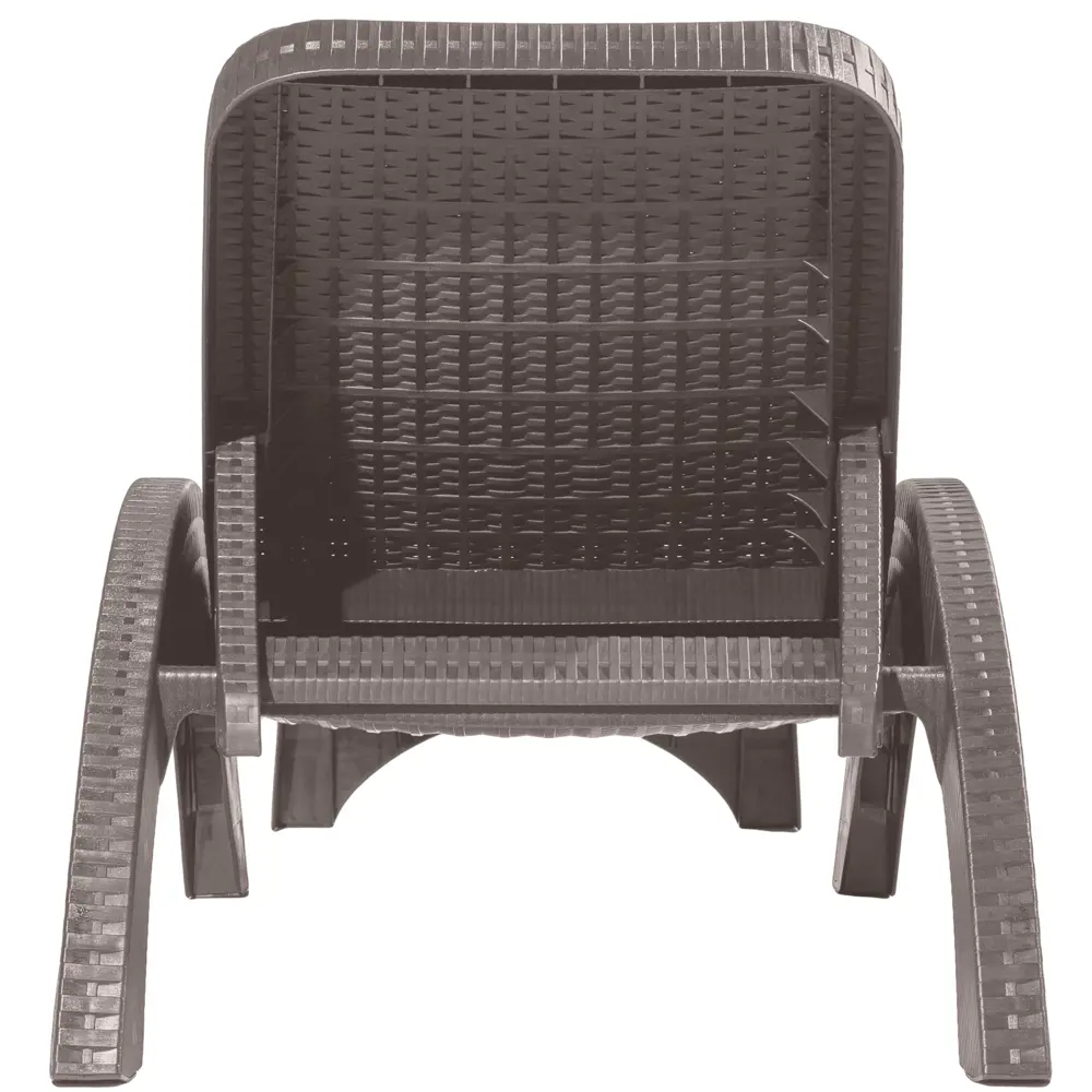 Шезлонг без подушки Rattan 187x44 см пластик серый Santreyd STLM-2071443 - Вид №8