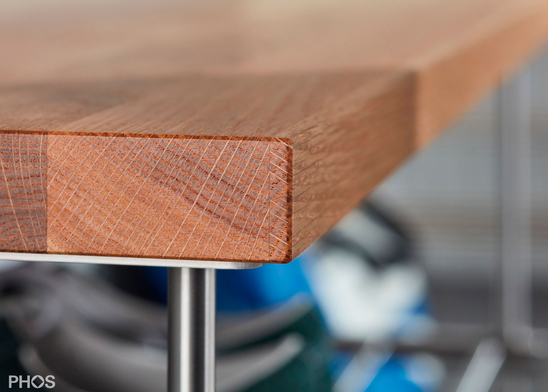 SB800-3-Eiche Скамья для обуви из дуба, 1 поле, 3 уровня, ширина 85 см PHOS  - Вид №1