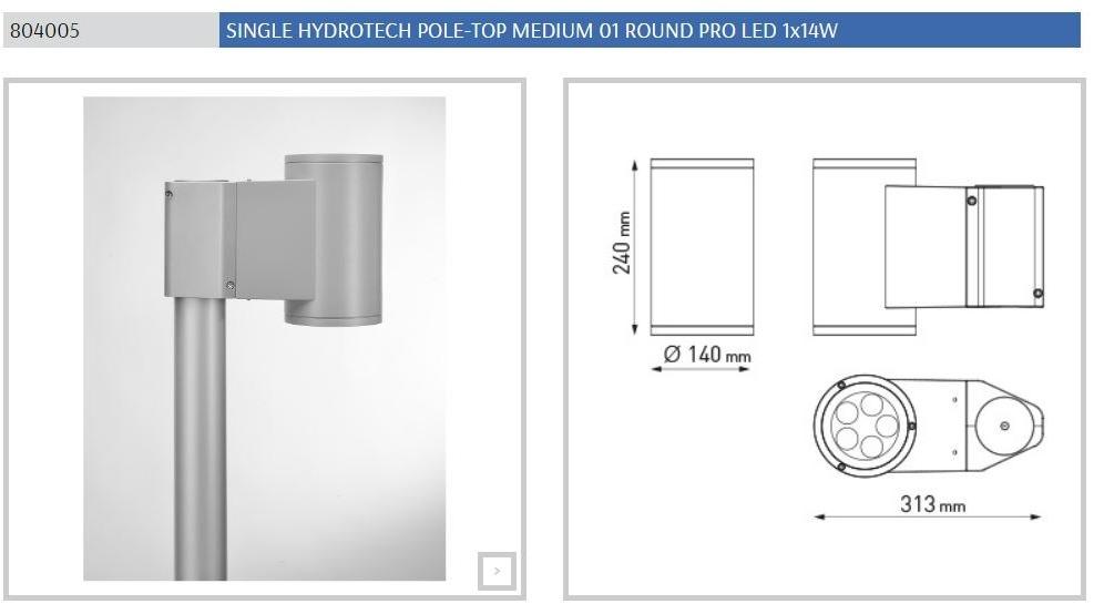 PUK Светодиодный уличный фонарь из литого под давлением алюминия Hydrotech sun-id-1465341 - Вид №18