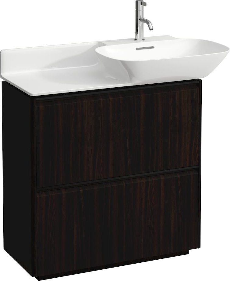 H4030041102601 Шкафчик для раковины, напольный, 2 ящика, ручка черный алюминий LAUFEN PRO - Вид №3