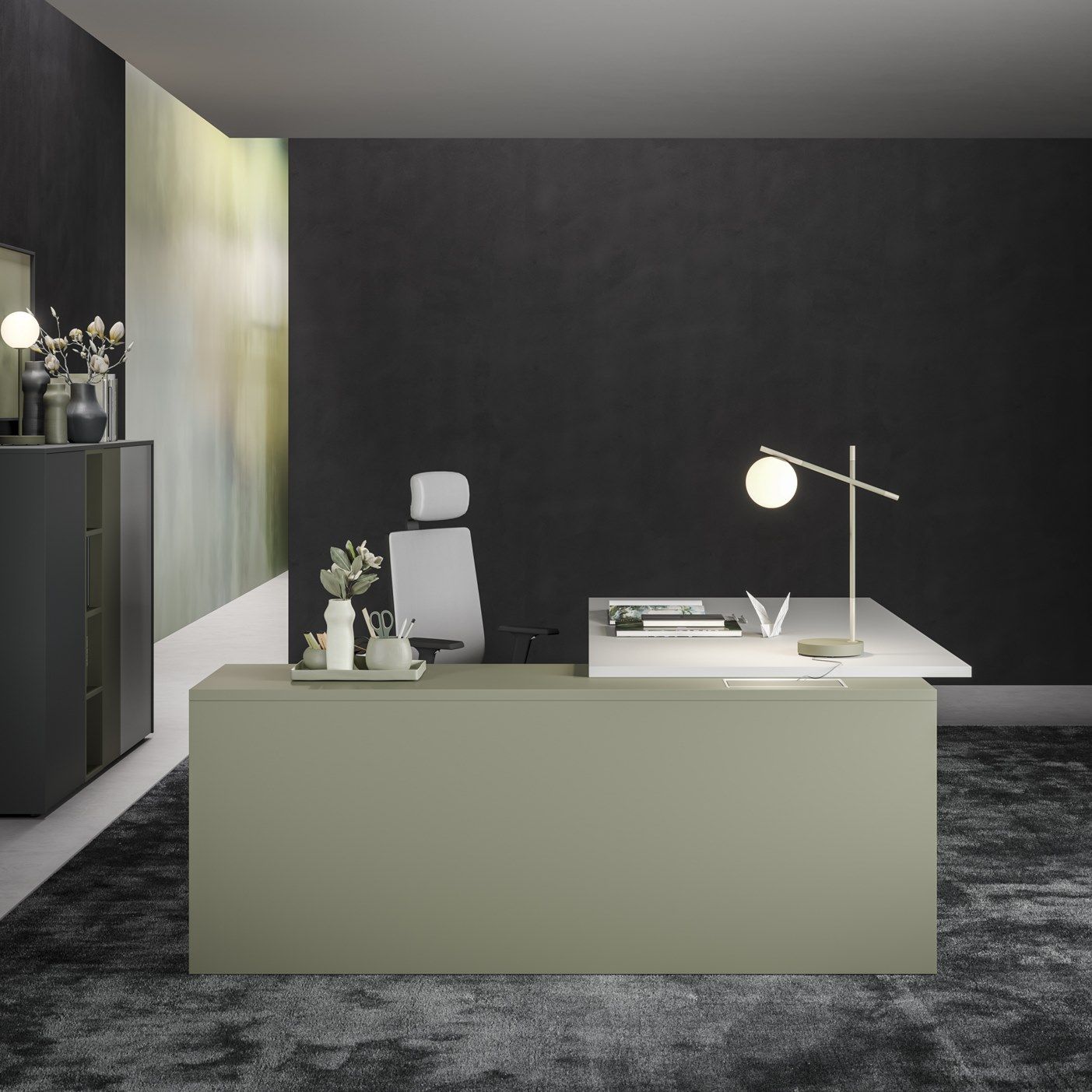 Прямоугольный рабочий стол Fenix-NTM® с системой кабельных втулок PROF ARCH-00051076 - Вид №20