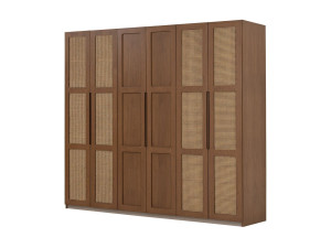 Плетеный и деревянный шкаф с комодом