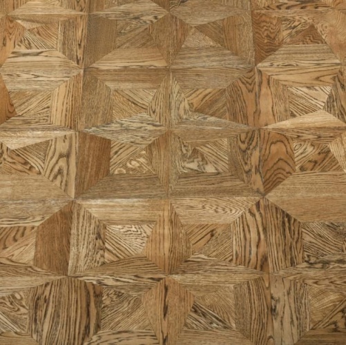 Модульный паркет Светла Инженерный модульный паркет Звезда Dream Castle Модель 74 Антик Лак Дуб Селект (Гладкая) 418х418 мм 26006000301 - Вид №1