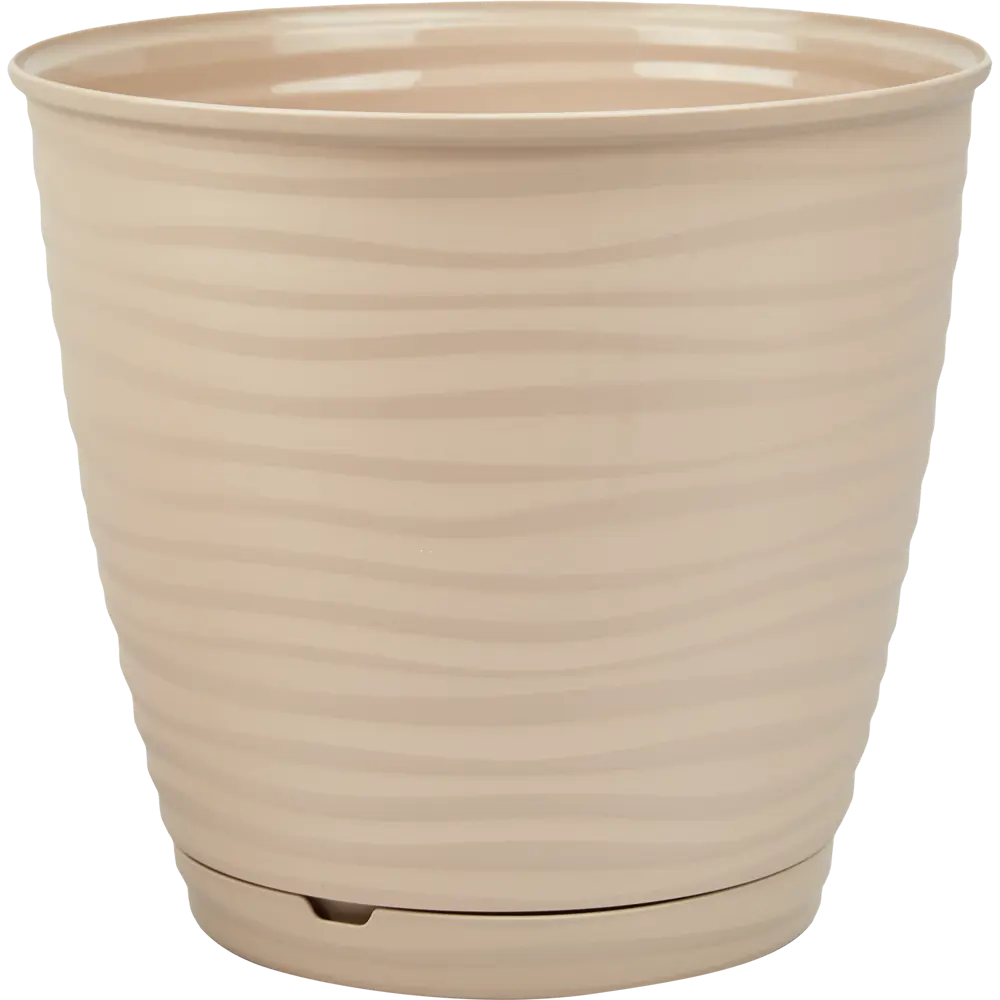 IDI LAND Saffron — цветочный горшок с поддоном в бежевом исполнении 84533074
