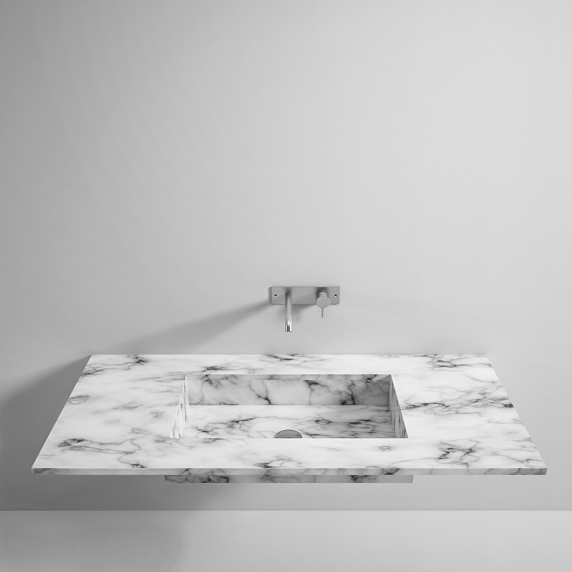 Rexa Design Столешница из мрамора с прямоугольной раковиной REXA-ST111 