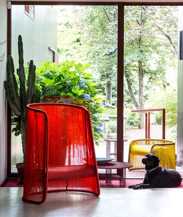 Moroso Кресло с высокой спинкой из цветных полиэтиленовых нитей M'afrique sun-id-1425448 - Вид №2