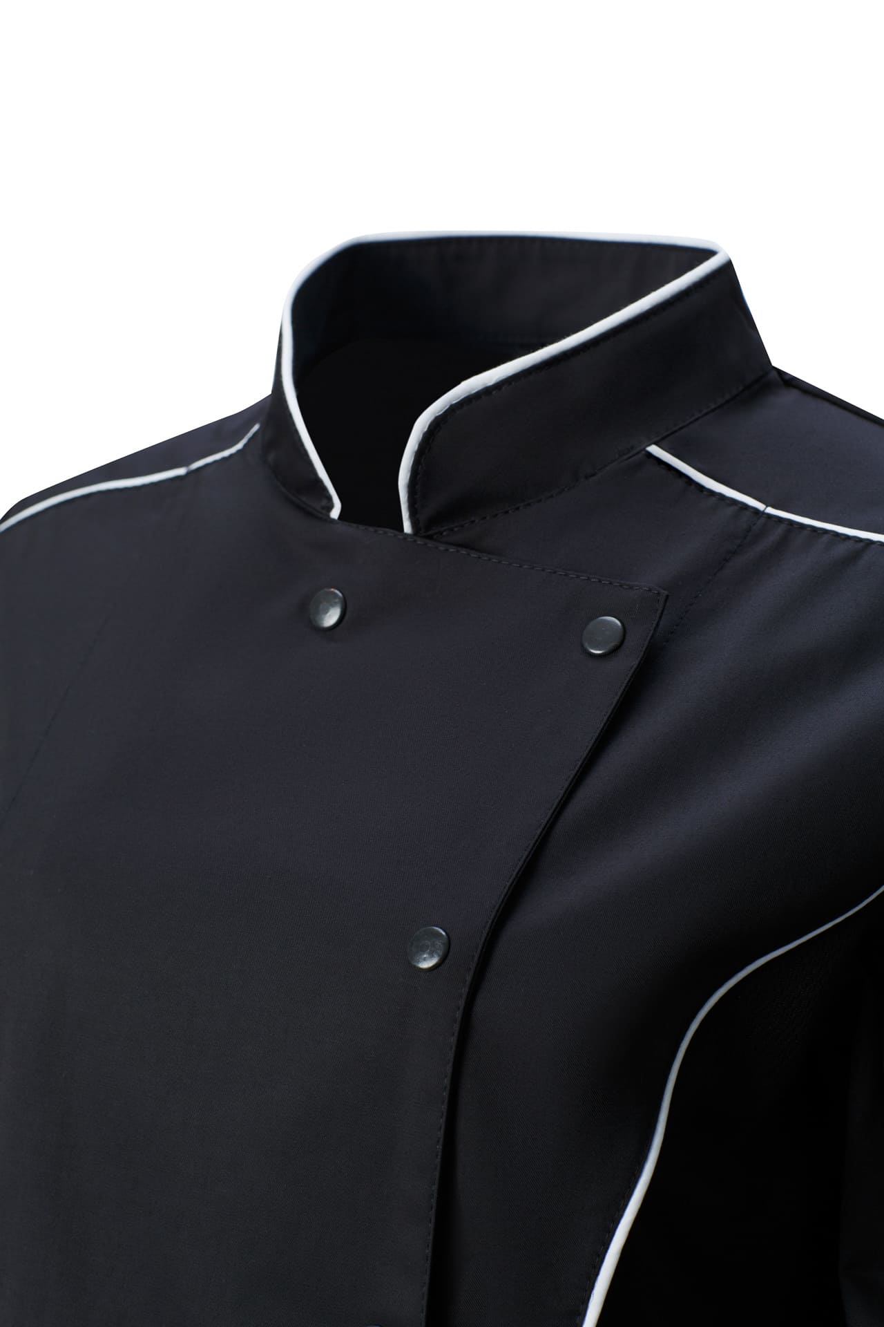 67680 Китель поварской женский цвет black (черный) RICON  Одежда для поваров  размер 42 (XS)  - Вид №3