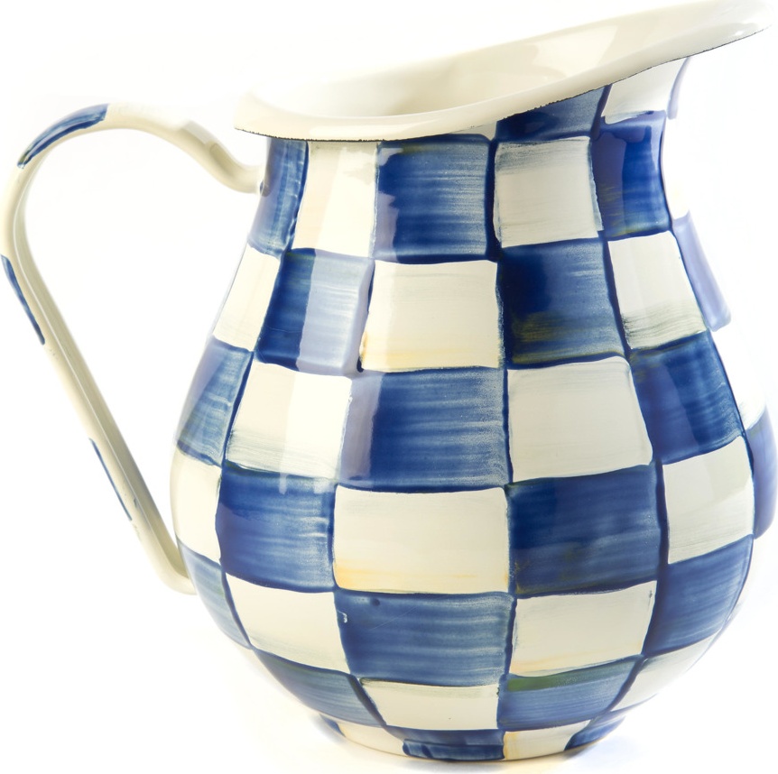 10654502 Mackenzie-Childs Кувшин Royal Check Сталь 