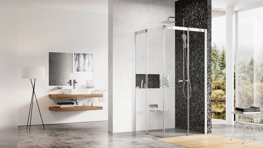 MSRV4-100/100 блестящая+транспарент Ravak 1WVAAC00Z1 - Вид №1