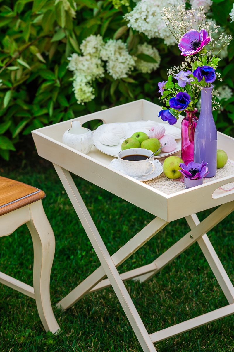 Столик сервировочный складной белый Mobilier de Maison ДОМАШНЯЯ ОБСТАНОВКА MOBILIER DE MAISON 017236 Белый Santreyd  - Вид №3