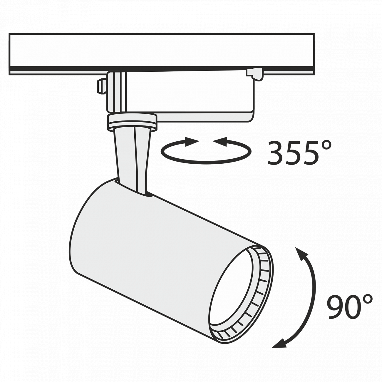 Трековый светильник белый TR003-6W3K TECHNICAL SINGLE PHASE TRACK SYSTEM 00-3956205 Белый  - Вид №3