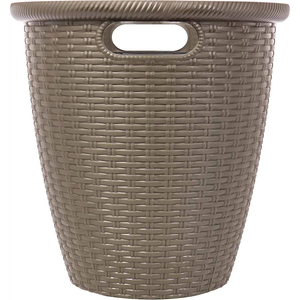 Кашпо для цветов Ingreen Rattan ø38 h37.8 см v30 л пластик французский платан 89359538 STLM-2012243 - Вид №1