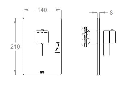 Встраиваемый термостатический смеситель для душа Fir Italia Kelio 63 ARCH-00039804 - Вид №2