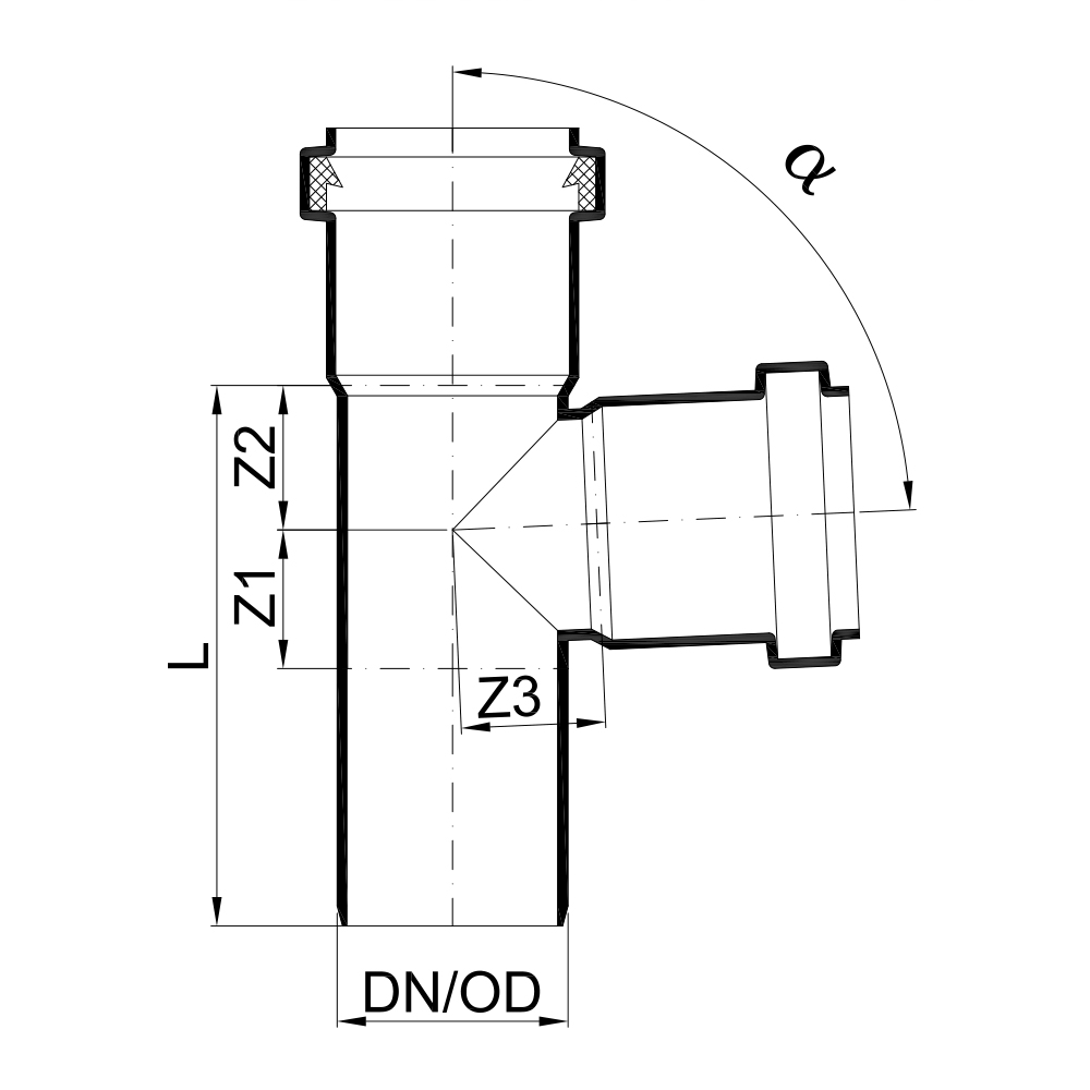 02248 Тройники Tece  - Вид №1
