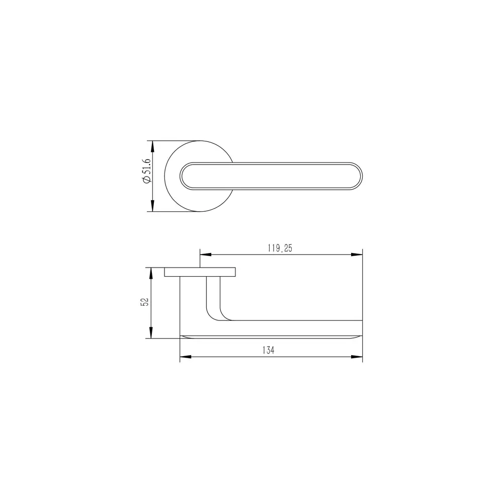 Дверная ручка на розетке Edson EDS-19-R2 без запирания цвет бронза STLM-2031398 - Вид №4