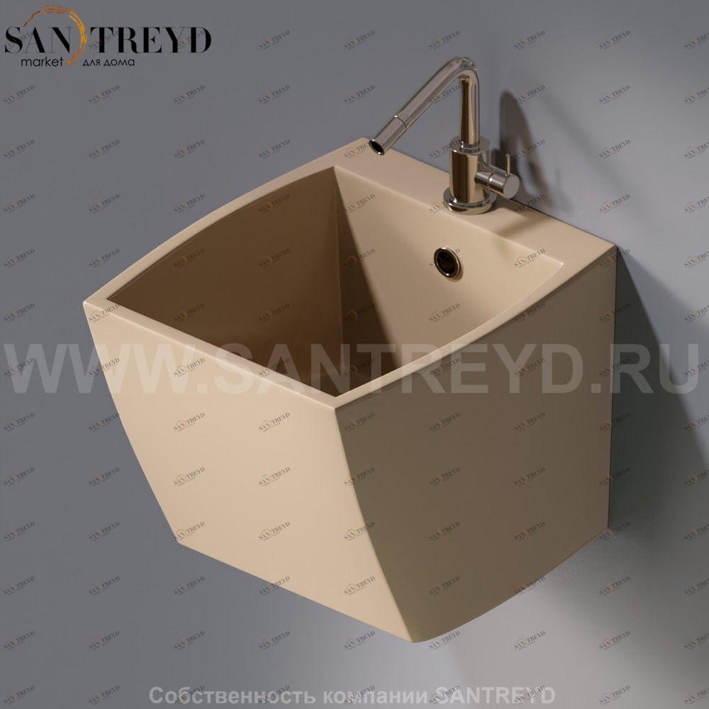 L253.110 Подвесная раковина настенная овальная A. e T. Italia SQUARE бежевая AeT ITALIA