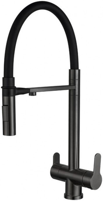Смеситель ZorG Magnit SZR-3030 GRAFIT для кухонной мойки, графит