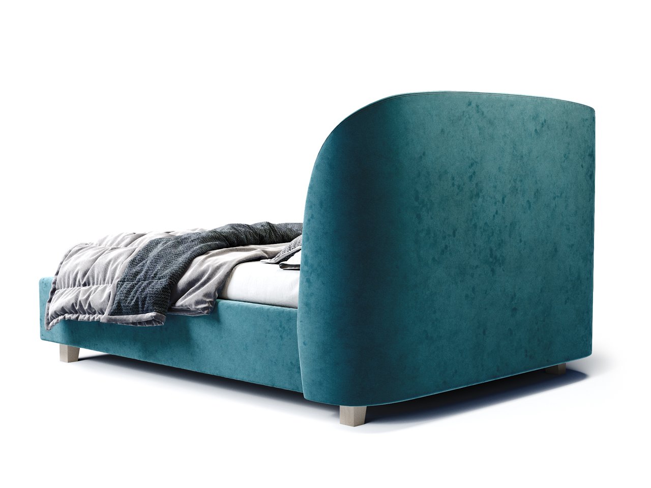 Кровать двуспальная 160х200 бирюзовая Tulip THE IDEA ДИЗАЙНЕРСКИЕ 210649 Зеленый  - Вид №3