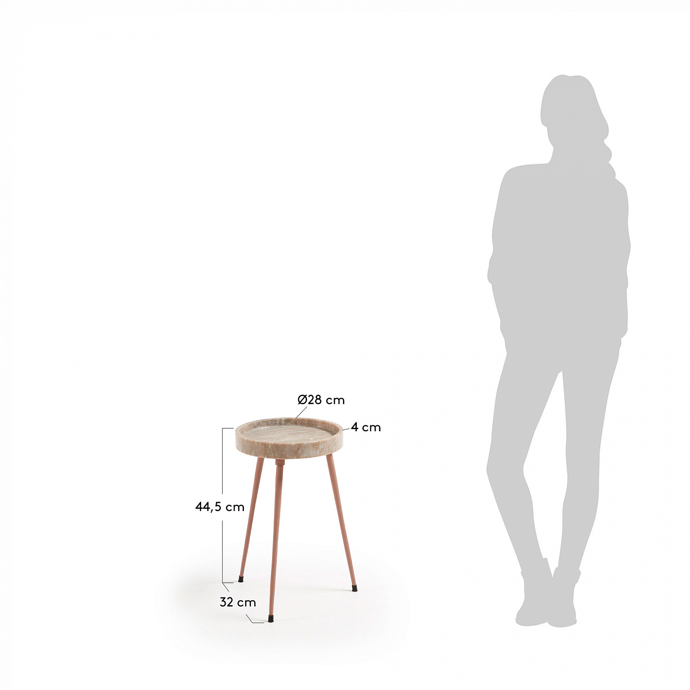 067005 Столик бежевый La Forma Rubie - Вид №1