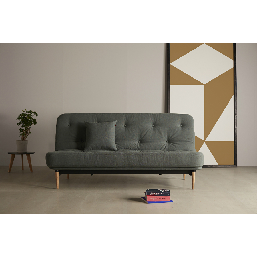 Диван Colpus с матрасом Comfort Spring Button и ножками их светлого дерева, серо-коричневый Innovation Living COLPUS578 - Вид №1