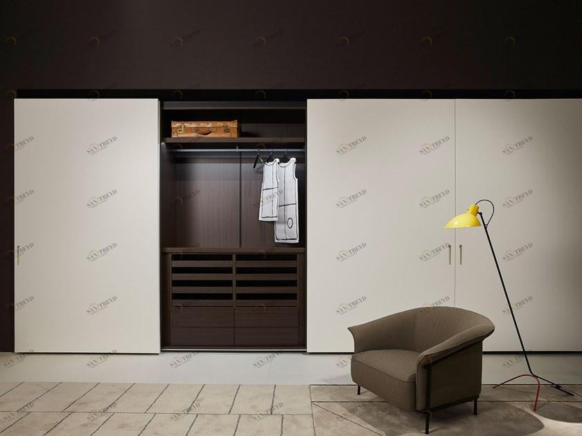 Porro Изготовленный на заказ модульный шкаф с копланарными дверьми Storage sun-id-1382975