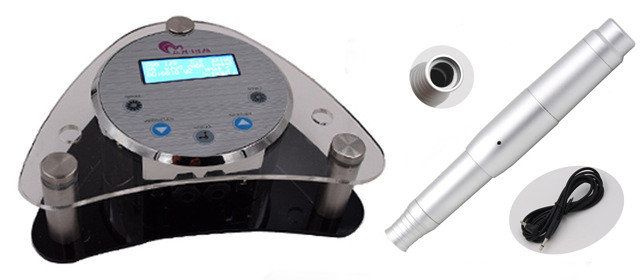22169 Профессиональная машинка для татуажа Nouveau Contour с блоком управления MEIKA Biomaser (Биомейзер) 